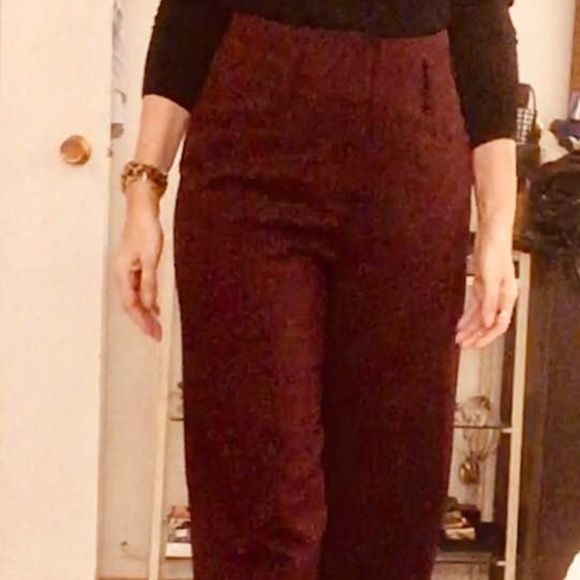 7TH AVENUE PANT - WIDE LEG - BURGUNDY STRETCH 8 - Picture 3 of 8